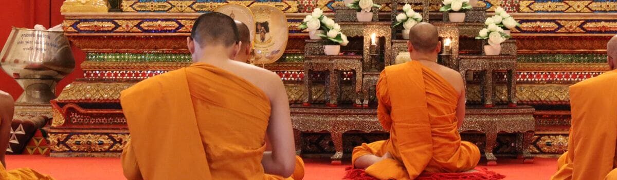Kultur Beten im Tempel in Thailand